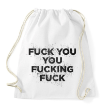PRINTFASHION F**k you - Sportzsák, Tornazsák - Fehér tornazsák