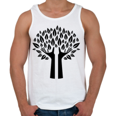 PRINTFASHION Fa - Férfi atléta - Fehér