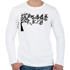 PRINTFASHION Fa - Férfi hosszú ujjú póló - Fehér férfi póló