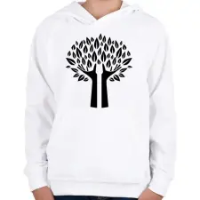 PRINTFASHION Fa - Gyerek kapucnis pulóver - Fehér gyerek pulóver, kardigán