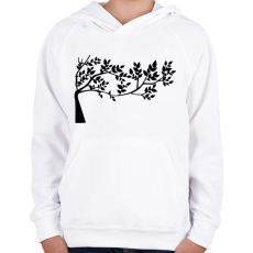 PRINTFASHION Fa - Gyerek kapucnis pulóver - Fehér