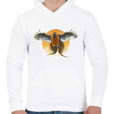 PRINTFASHION Fácán - Férfi kapucnis pulóver - Fehér