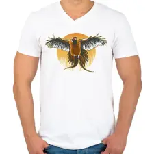 PRINTFASHION Fácán - Férfi V-nyakú póló - Fehér férfi póló