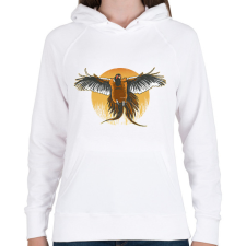 PRINTFASHION Fácán - Női kapucnis pulóver - Fehér női pulóver, kardigán