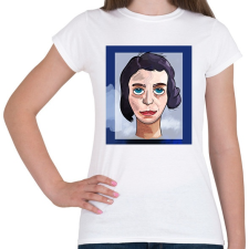 PRINTFASHION Face in Blue - Női póló - Fehér női póló
