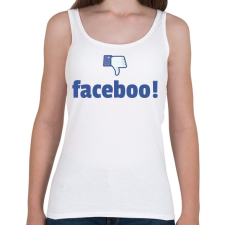 PRINTFASHION faceboo - Női atléta - Fehér női trikó