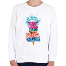 PRINTFASHION Fagyi szezon! - Gyerek pulóver - Fehér