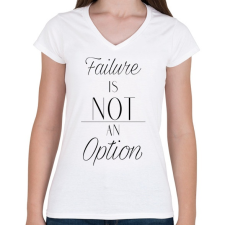 PRINTFASHION Failure - Női V-nyakú póló - Fehér női póló