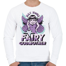 PRINTFASHION Fairy grandmother - Férfi pulóver - Fehér