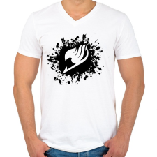 PRINTFASHION Fairy Tail logo - Férfi V-nyakú póló - Fehér férfi póló