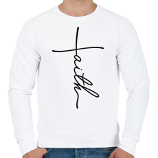 PRINTFASHION Faith : Hit 1 - Férfi pulóver - Fehér
