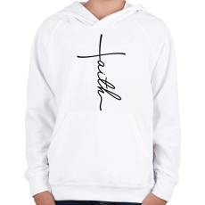 PRINTFASHION Faith : Hit 1 - Gyerek kapucnis pulóver - Fehér