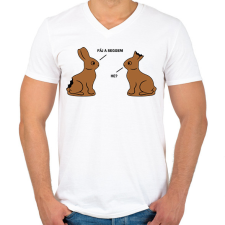 PRINTFASHION Fáj a seggem - Férfi V-nyakú póló - Fehér férfi póló