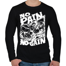 PRINTFASHION Fájdalom nélkül nincs siker - Férfi hosszú ujjú póló - Fekete férfi póló
