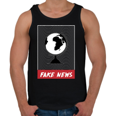 PRINTFASHION Fake News - Férfi atléta - Fekete