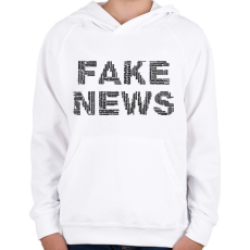 PRINTFASHION FAKE NEWS - Gyerek kapucnis pulóver - Fehér