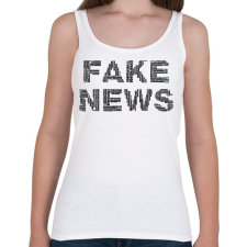 PRINTFASHION FAKE NEWS - Női atléta - Fehér női trikó