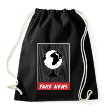 PRINTFASHION Fake News - Sportzsák, Tornazsák - Fekete tornazsák