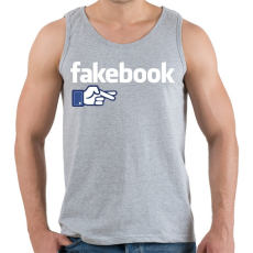 PRINTFASHION Fakebook - Férfi atléta - Sport szürke