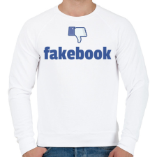 PRINTFASHION fakebook - Férfi pulóver - Fehér férfi pulóver, kardigán