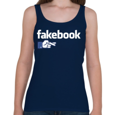 PRINTFASHION Fakebook - Női atléta - Sötétkék