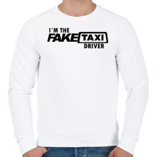 PRINTFASHION Faketaxi Driver - Férfi pulóver - Fehér férfi pulóver, kardigán