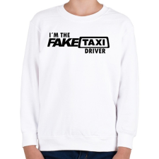 PRINTFASHION Faketaxi Driver - Gyerek pulóver - Fehér gyerek pulóver, kardigán
