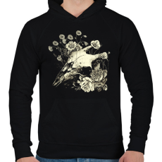 PRINTFASHION Fakult Ómen - Goth Design - Férfi kapucnis pulóver - Fekete