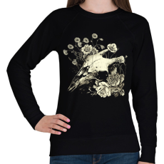 PRINTFASHION Fakult Ómen - Goth Design - Női pulóver - Fekete