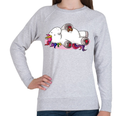 PRINTFASHION Falánk egyszarvú - Női pulóver - Sport szürke