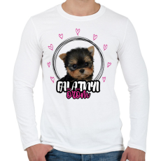 PRINTFASHION Falatnyi öröm - Férfi hosszú ujjú póló - Fehér