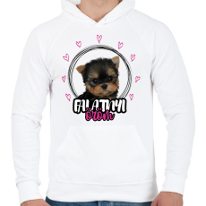 PRINTFASHION Falatnyi öröm - Férfi kapucnis pulóver - Fehér