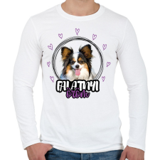 PRINTFASHION Falatnyi öröm - Papillon - Férfi hosszú ujjú póló - Fehér férfi póló