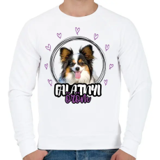 PRINTFASHION Falatnyi öröm - Papillon - Férfi pulóver - Fehér