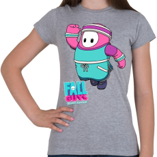 PRINTFASHION Fall Guys - Aerobic - Női póló - Sport szürke