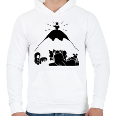 PRINTFASHION Fall Guys: Az utolsó ember - Férfi kapucnis pulóver - Fehér
