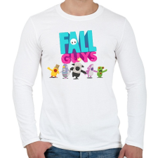 PRINTFASHION Fall Guys - Férfi hosszú ujjú póló - Fehér férfi póló