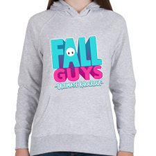 PRINTFASHION Fall Guys Logo - Női kapucnis pulóver - Sport szürke női pulóver, kardigán