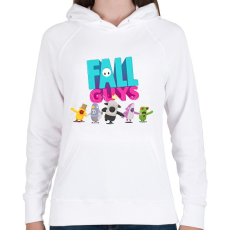 PRINTFASHION Fall Guys - Női kapucnis pulóver - Fehér