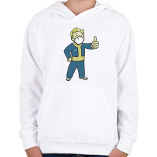 PRINTFASHION Fallout 2020 - Gyerek kapucnis pulóver - Fehér gyerek pulóver, kardigán