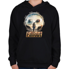 PRINTFASHION Fallout - Gyerek kapucnis pulóver - Fekete