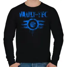 PRINTFASHION Fallout Vault-Tec - Férfi pulóver - Fekete férfi pulóver, kardigán
