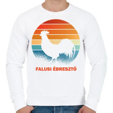 PRINTFASHION Falusi ébresztő - Férfi pulóver - Fehér férfi pulóver, kardigán