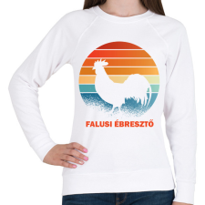 PRINTFASHION Falusi ébresztő - Női pulóver - Fehér női pulóver, kardigán