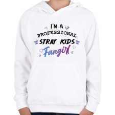PRINTFASHION Fangirl - Stray Kids - Gyerek kapucnis pulóver - Fehér gyerek pulóver, kardigán