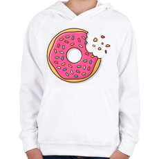 PRINTFASHION Fánk - Gyerek kapucnis pulóver - Fehér