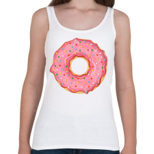 PRINTFASHION Fánk - Női atléta - Fehér női trikó