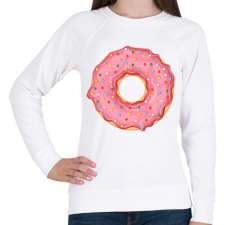 PRINTFASHION Fánk - Női pulóver - Fehér női pulóver, kardigán