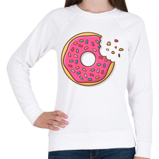 PRINTFASHION Fánk - Női pulóver - Fehér női pulóver, kardigán