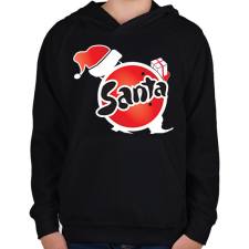 PRINTFASHION fanta santa - Gyerek kapucnis pulóver - Fekete gyerek pulóver, kardigán